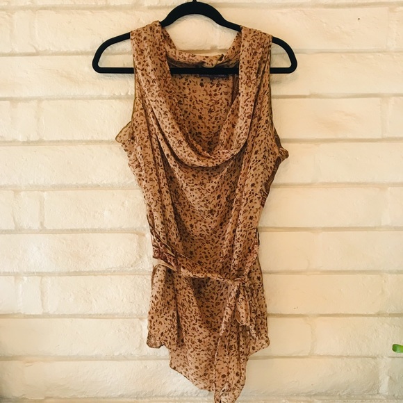 Sheer sleeveless wrap top - Picture 2 of 3